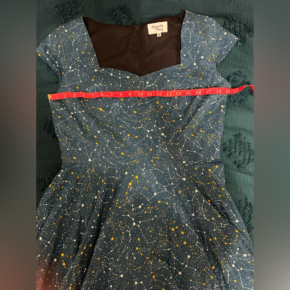 Modcloth Blue and Yellow A-Line Dress - Picture 6 of 8